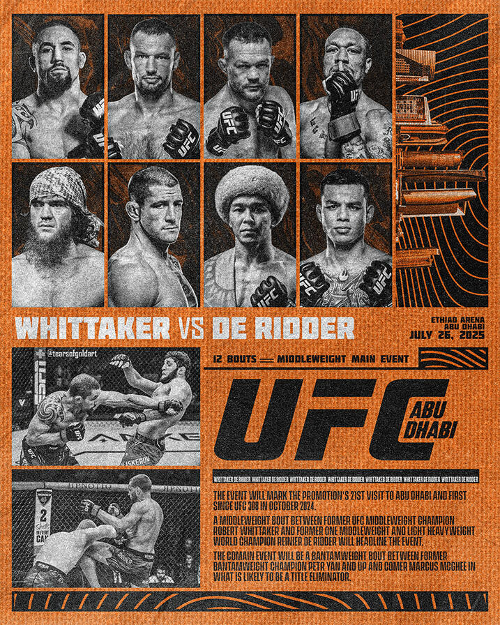UFC Abu Dhabi Whittaker Vs De ridder