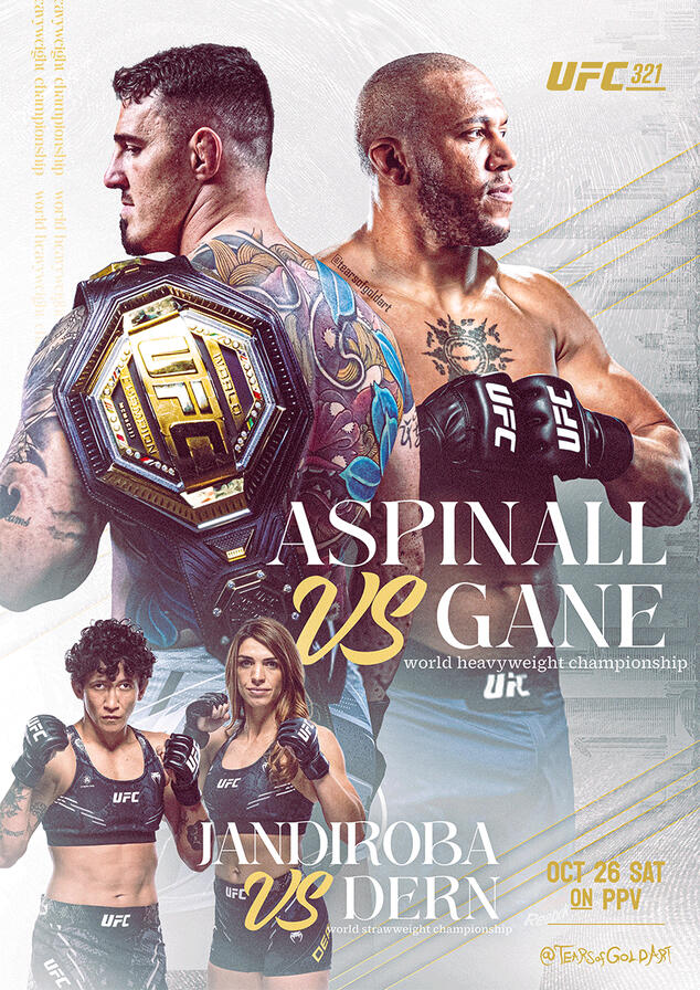 UFC 321 Aspinall Vs Gane Poster