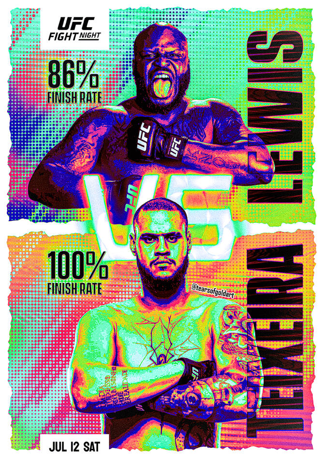 UFC Lewis Vs Teixeira Poster