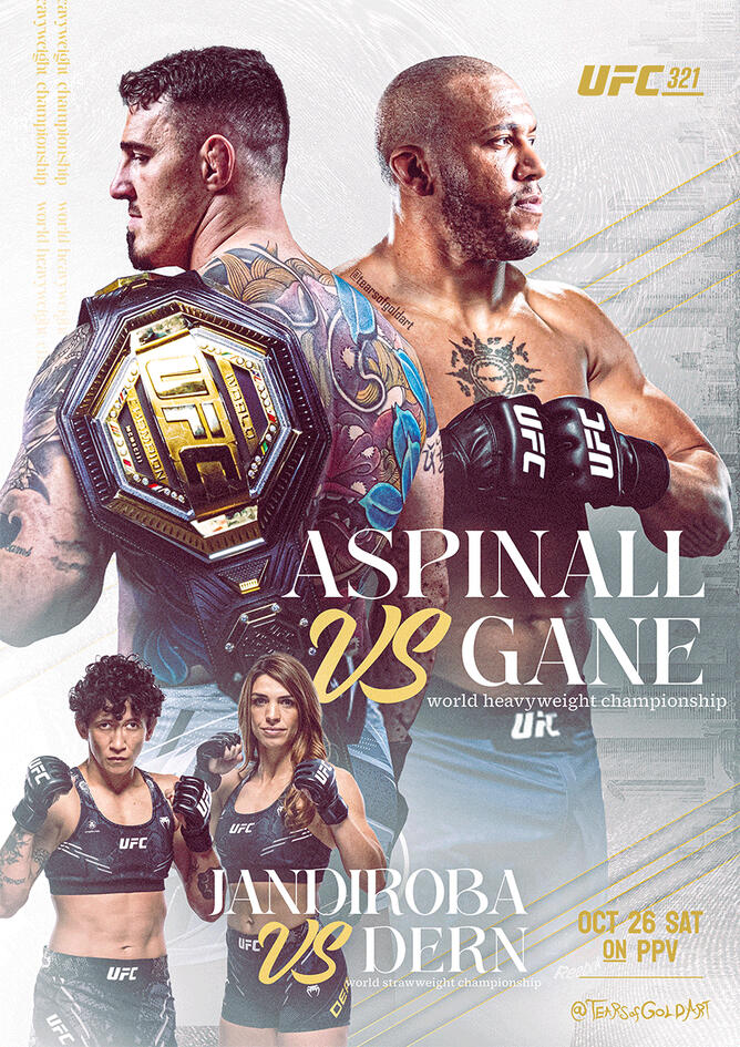 UFC 321 Aspinall Vs Gane Poster