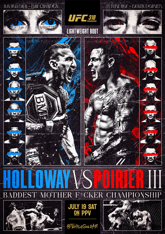 UFC 318 Holloway Vs Poirier 3 Poster